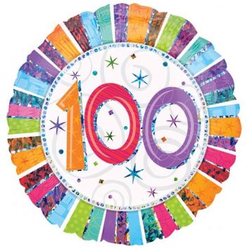 Ballon 100 Ans à Hélium Etoiles Scintillantes