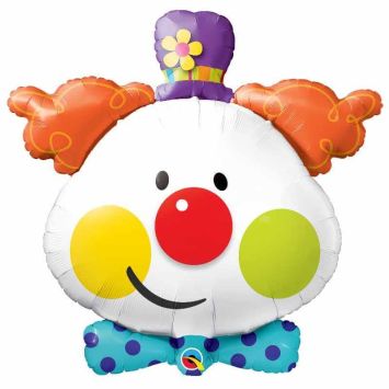 Ballon Hélium Tête de Clown - 90 cm