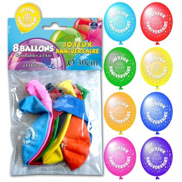 Ballons de Baudruche Joyeux Anniversaire 