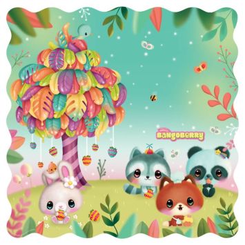Serviettes en papier Bangoberry avec imprimé coloré pour décoration d’anniversaire enfant | jourdefete.com