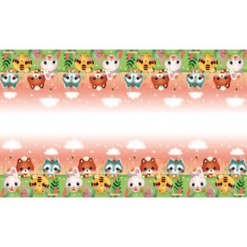 Nappe papier recyclé thème Bangoberry avec personnages mignons pour goûter d’anniversaire | jourdefete.com