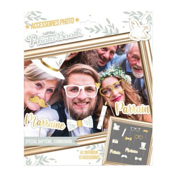 Pack de 12 accessoires pour photobooth pour baptême et communion | jourdefete.com