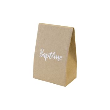 6 sachets en papier kraft pour baptême