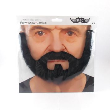 Barbe "Carré court" - Noir