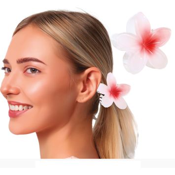 Barrette pour cheveux avec fleur hawaïenne - Couleur au choix