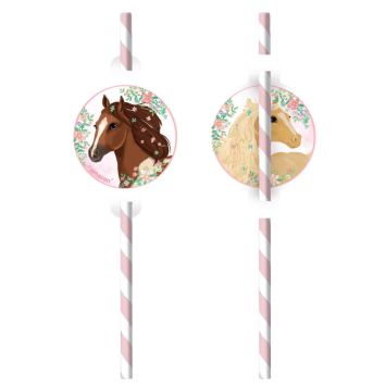 8 pailles en carton beaux chevaux | jourdefete.com