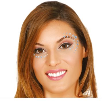 Bijoux adhésifs pour visage - Argent