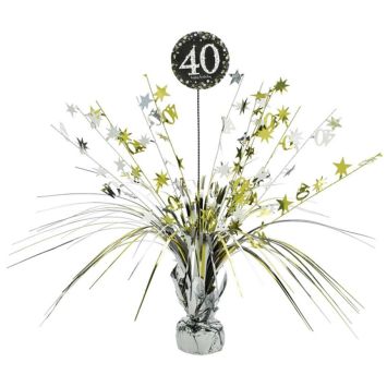 Centre de Table Palmier 40 Ans - Argent / Or