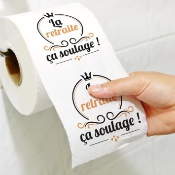 Rouleau de papier WC - La retraite, ça soulage !