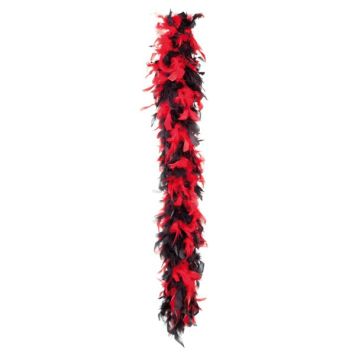boa de plumes rouge et noir pour adulte | jourdefete.com