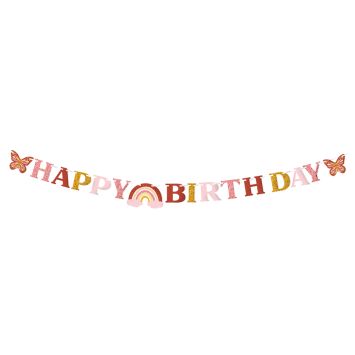 Guirlande "Happy Birthday" - 3 mètres - Collection Boho