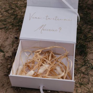 Boîte Cadeau "Veux-tu être ma marraine" - 20 x 15 x 7 cm - Baptême