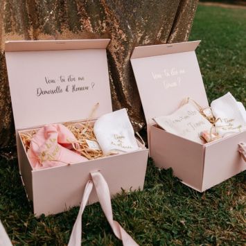Boîte Veux-tu être ma Demoiselle d'Honneur ? - Blush et Or
