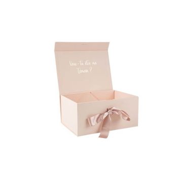 Boîte Veux-tu être ma Témoin ? - Blush et Or