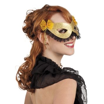 Loup à Paillettes Réveillon - Or 