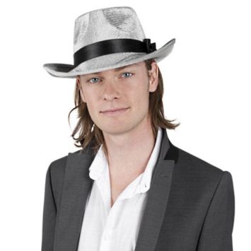 chapeau borsalino argenté