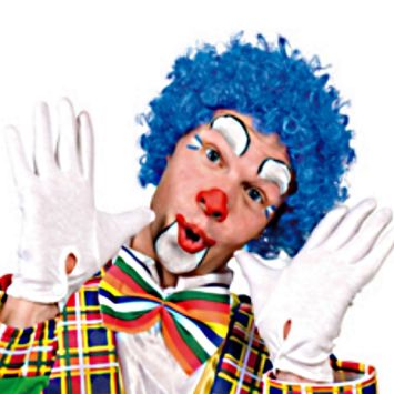 perruque clown bleue