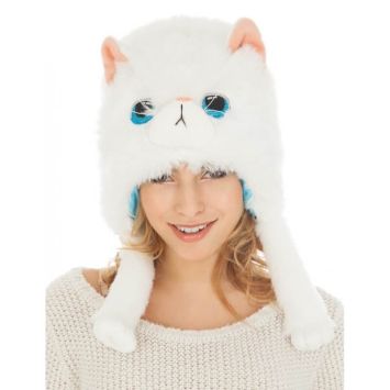 Bonnet Chat - Blanc | jourdefete.com