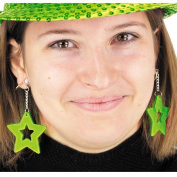 Boucles d'oreilles Etoiles - Néon - Adulte - Couleur au Choix