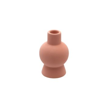 bougeoir en céramique Asti de couleur Terracotta