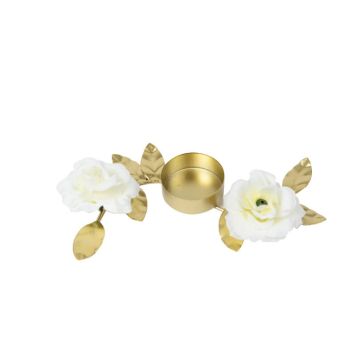 Un bougeoir doré et fleuri pour votre événement | jourdefete.com