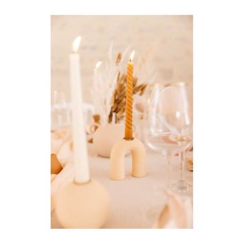 Bougeoir en Céramique - Maha - Camel