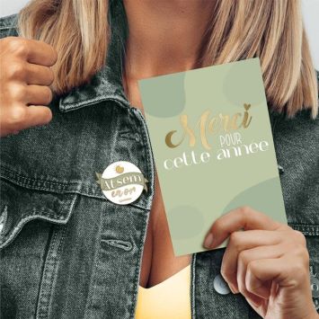 Carte et Pin's - Atsem en or