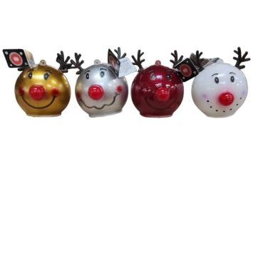 Boule lumineuse sans LED - Renne - Couleur Aléatoire | jourdefete.com
