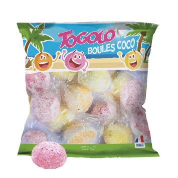 Sachet de bonbons gélifiés - Boules Coco - HARIBO - 150 g