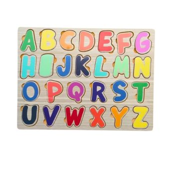 Jeu en bois - Puzzle avec lettres ou chiffres - 30 x 21 cm - Modèle Aléatoire