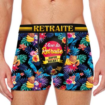 boxer festif retraite pour homme | jourdefete.com