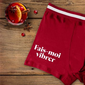 Boxer rouge pour homme - Saint-Valentin - Collection Chéri Chérie - Taille au choix