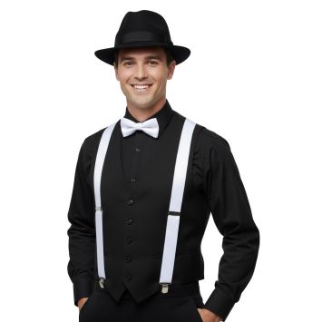 Bretelles de Gangster en polyester - Couleur au choix