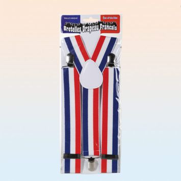 Bretelles Tricolores de Supporter Bleu Blanc Rouge - France