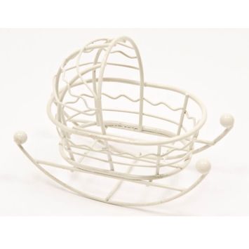 Berceau en Métal Blanc pour Baptême