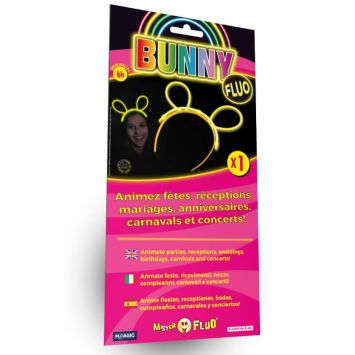 Serre-tête bunny fluo lumineux
