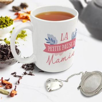 Coffret Cadeau Mug et Boule à thé - La petite pause de Mamie