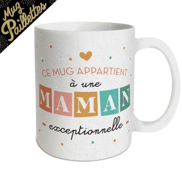 Mug à paillettes - Maman Exceptionnelle
