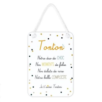 Plaque affective - Tonton - Collection Famille d'Amour | jourdefete.com