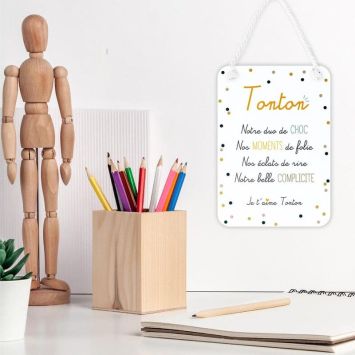 Plaque affective - Tonton - Collection Famille d'Amour