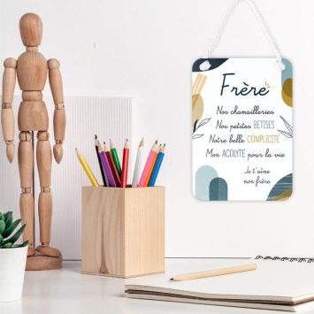Plaque affective - Frère - Collection Famille d'Amour