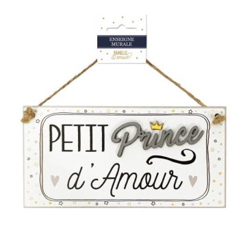 Plaque en bois - Petit Prince d'Amour | jourdefete.com