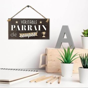 Plaque en bois - Parrain de compet'