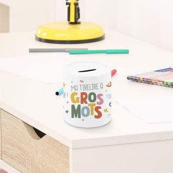 Tirelire en céramique pour enfant "Ma tirelire à gros mots"