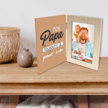 Cadre Photo Pliable - Mon Papa toujours là pour moi - Collection Famille d'Amour