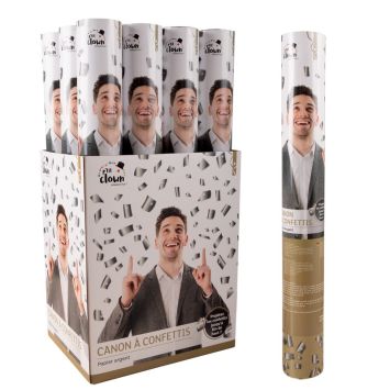 Canon à confettis - 40 cm - Couleur au choix