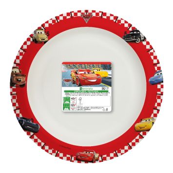 8 assiettes creuses compostables cars | jourdefete.com