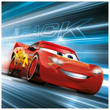 Serviettes Cars Flash McQueen 33x33 cm x20 | jourdefete.com