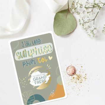Carte à gratter Annonce - Tu vas être Grand Frère - Collection Annonce de Grossesse