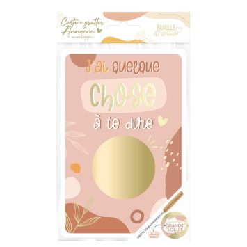 Une carte à gratter pour que la future grande sœur découvre la grossesse de maman | jourdefete.com